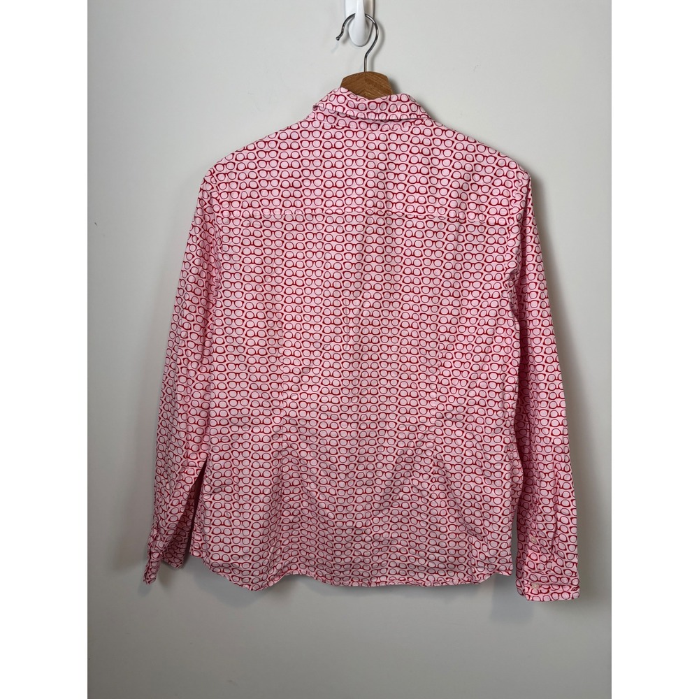 Boden The Classic Shirt Red White Eyeglasses Print Cotton Button Down US 12R - Picture 2 of 9